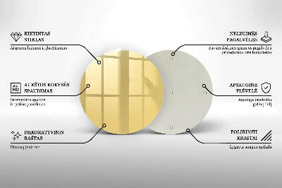 Sottobicchiere in vetro per candele tombali di colore giallo