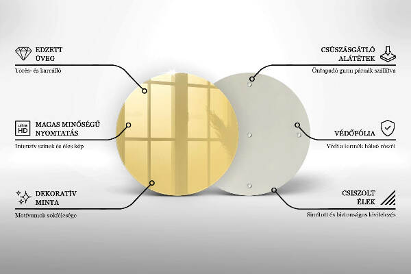 Sottobicchiere in vetro per candele tombali di colore giallo