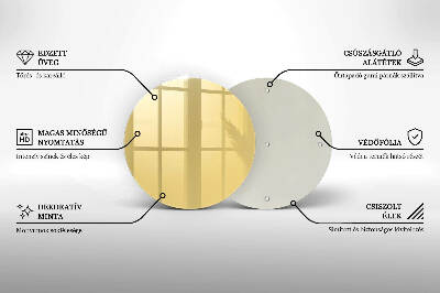 Sottobicchiere in vetro per candele tombali di colore giallo