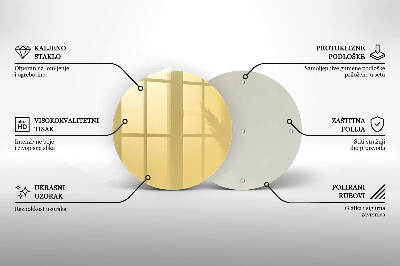 Sottobicchiere in vetro per candele tombali di colore giallo