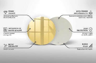 Sottobicchiere in vetro per candele tombali di colore giallo