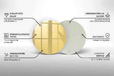 Sottobicchiere in vetro per candele tombali di colore giallo