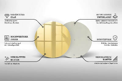 Sottobicchiere in vetro per candele tombali di colore giallo