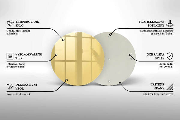 Sottobicchiere in vetro per candele tombali di colore giallo