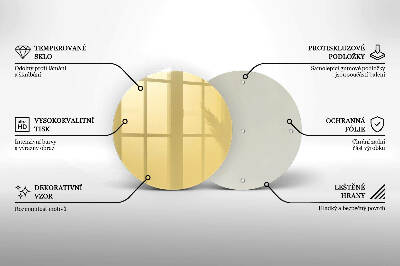 Sottobicchiere in vetro per candele tombali di colore giallo