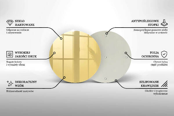 Sottobicchiere in vetro per candele tombali di colore giallo