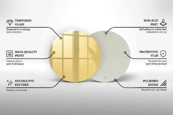 Sottobicchiere in vetro per candele tombali di colore giallo