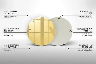 Sottobicchiere in vetro per candele tombali di colore giallo