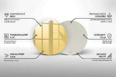 Sottobicchiere in vetro per candele tombali di colore giallo