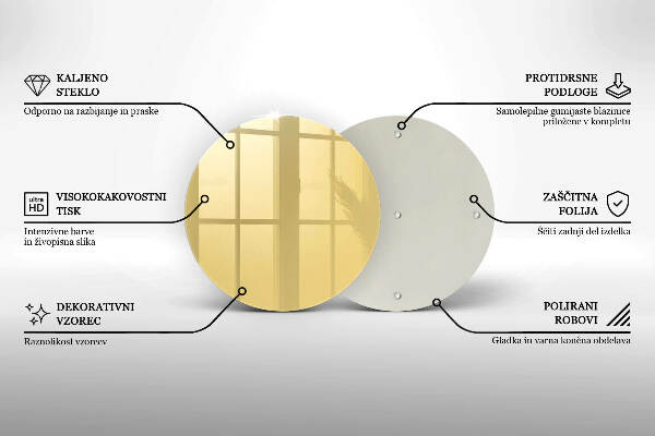 Sottobicchiere in vetro per candele tombali di colore giallo