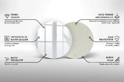 Piatto in vetro per candele di colore bianco