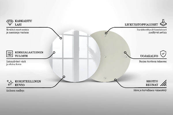 Piatto in vetro per candele di colore bianco
