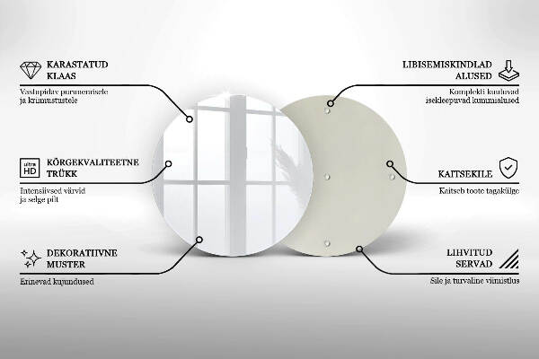 Piatto in vetro per candele di colore bianco