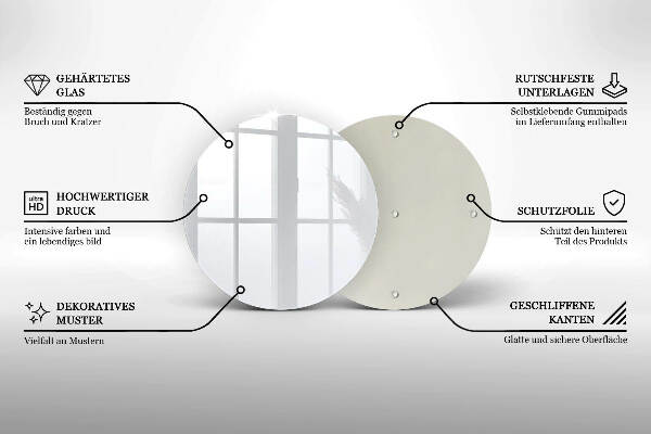 Piatto in vetro per candele di colore bianco