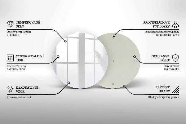 Piatto in vetro per candele di colore bianco