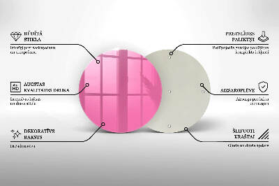 Piatto in vetro per candele di colore rosa