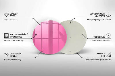 Piatto in vetro per candele di colore rosa