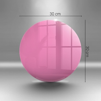 Piatto in vetro per candele di colore rosa