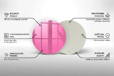 Piatto in vetro per candele di colore rosa