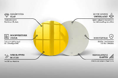 Sottobicchiere in vetro per candele tombali di colore giallo