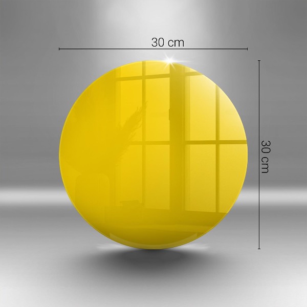 Sottobicchiere in vetro per candele tombali di colore giallo