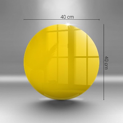 Sottobicchiere in vetro per candele tombali di colore giallo