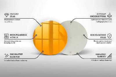 Piatto in vetro per candele di colore giallo scuro
