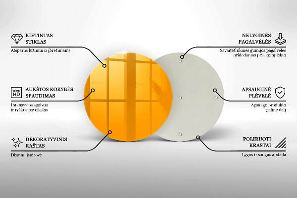 Piatto in vetro per candele di colore giallo scuro
