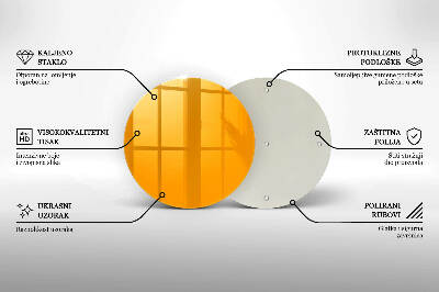 Piatto in vetro per candele di colore giallo scuro