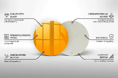 Piatto in vetro per candele di colore giallo scuro