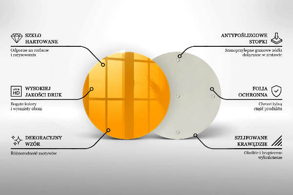 Piatto in vetro per candele di colore giallo scuro