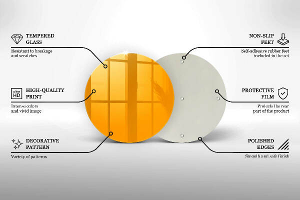 Piatto in vetro per candele di colore giallo scuro