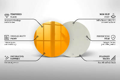 Piatto in vetro per candele di colore giallo scuro