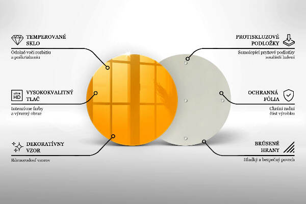 Piatto in vetro per candele di colore giallo scuro