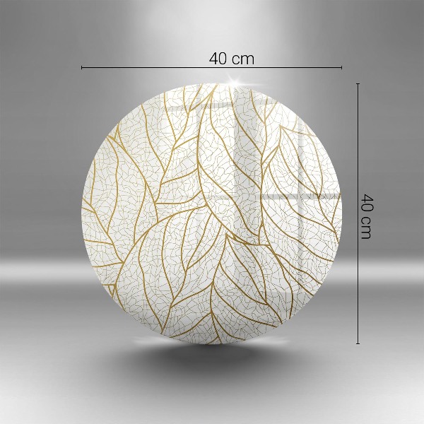 Sottobicchiere in vetro per candele tombali con motivo a foglie stilizzato