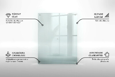 Piatto per candele rettangolare in vetro trasparente
