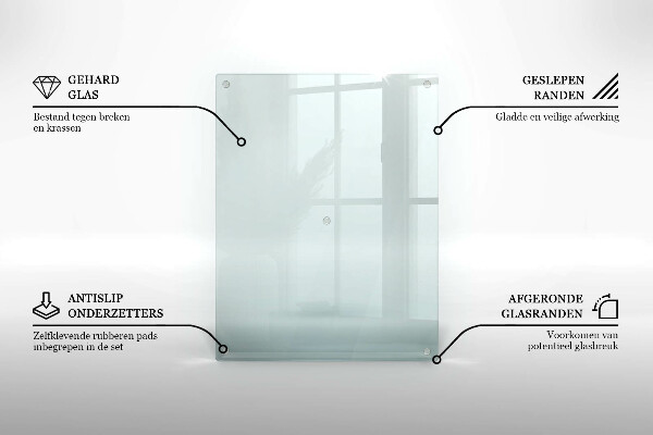 Piatto per candele rettangolare in vetro trasparente