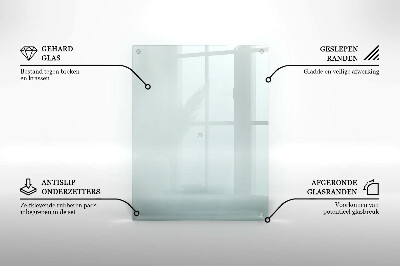 Piatto per candele rettangolare in vetro trasparente