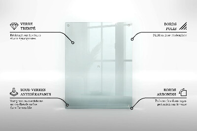 Piatto per candele rettangolare in vetro trasparente