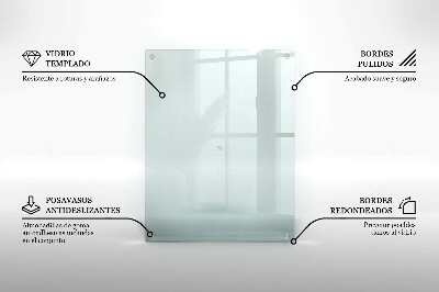 Piatto per candele rettangolare in vetro trasparente