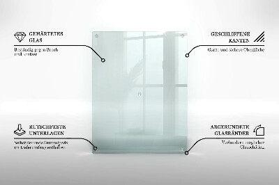 Piatto per candele rettangolare in vetro trasparente