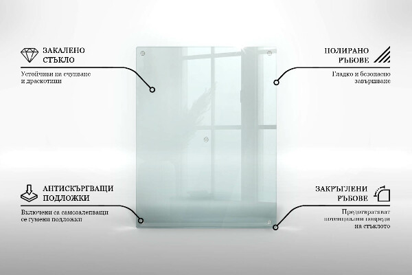 Piatto per candele rettangolare in vetro trasparente
