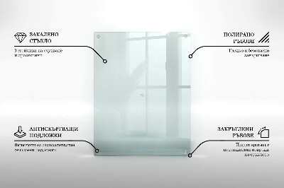 Piatto per candele rettangolare in vetro trasparente