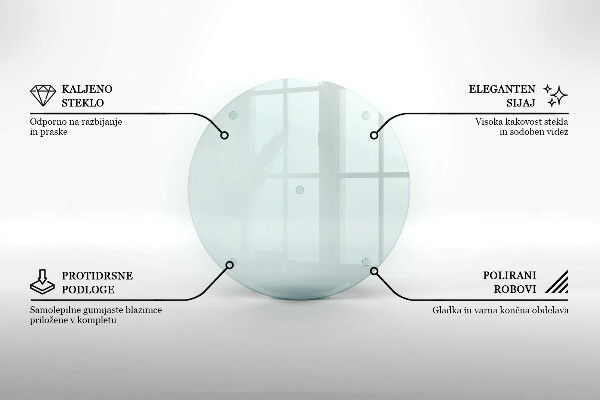Piastra in vetro per candele tombali rotonda in vetro trasparente