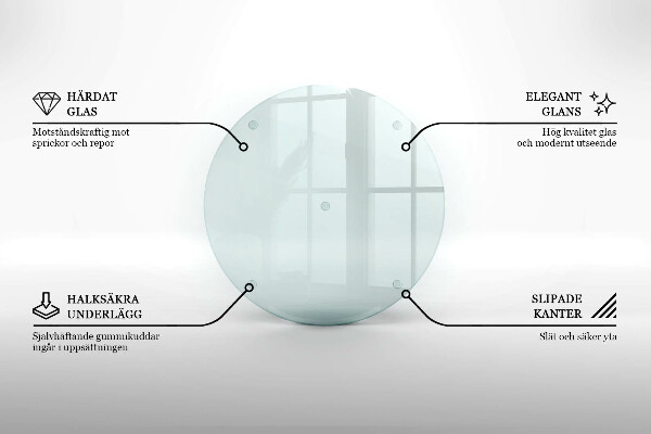 Piastra in vetro per candele tombali rotonda in vetro trasparente