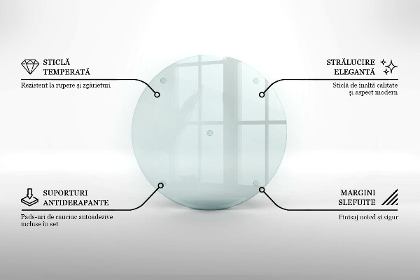 Piastra in vetro per candele tombali rotonda in vetro trasparente