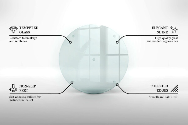 Piastra in vetro per candele tombali rotonda in vetro trasparente