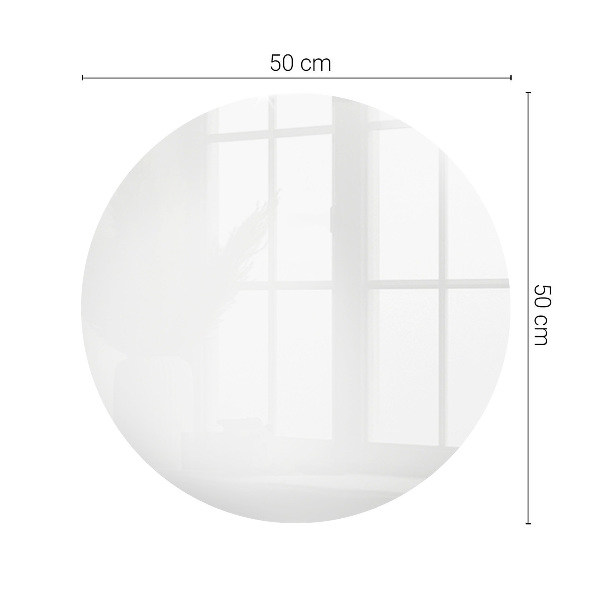 Top tavolo rotondo di colore bianco liscio