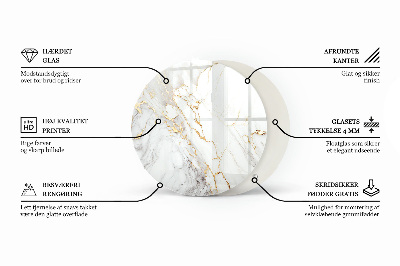 Top tavolo rotondo di colore bianco liscio