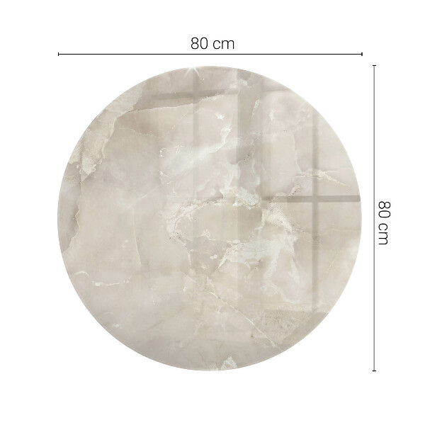 Top tavolo rotondo con motivo a trama marmorizzata